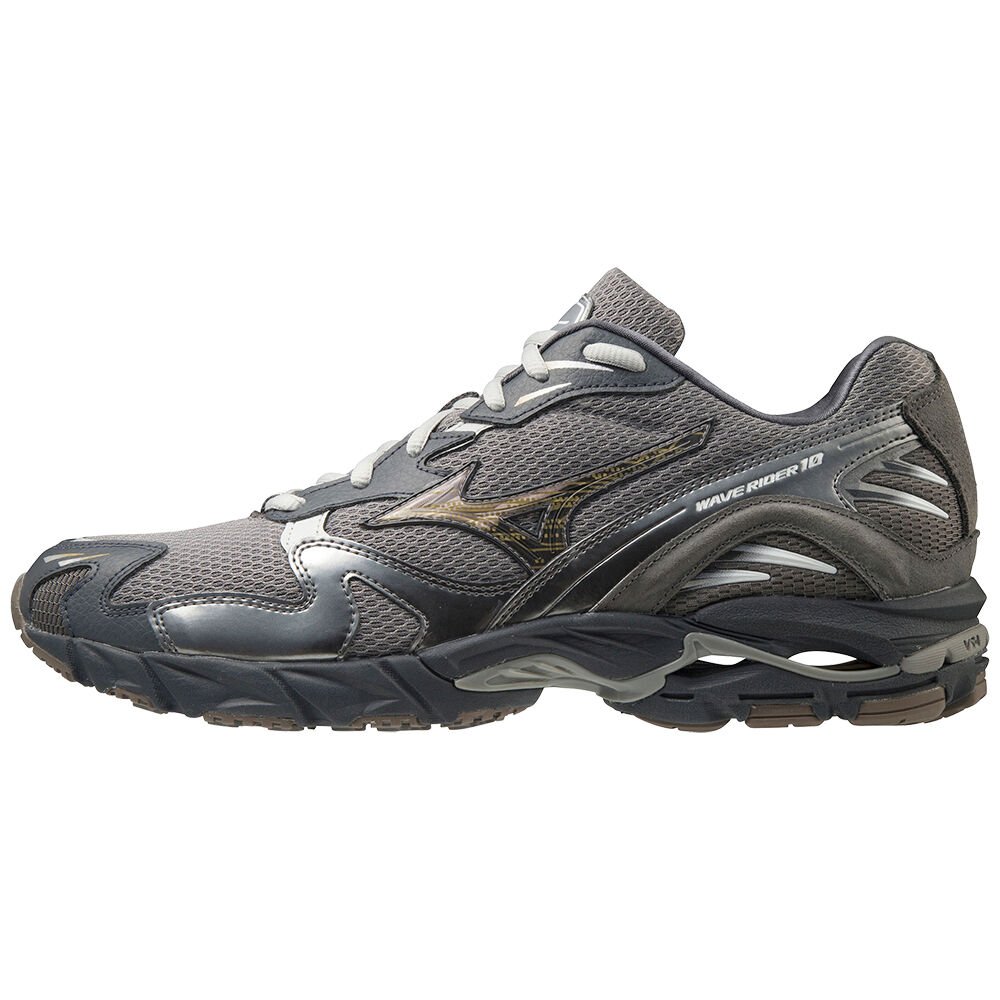 Mizuno Wave Rider 10 - Bayan Spor Ayakkabı - Gri Türkiye (QHPMGX-812)